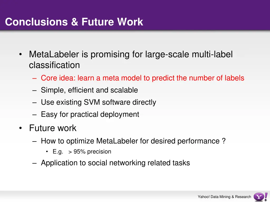 conclusions future work