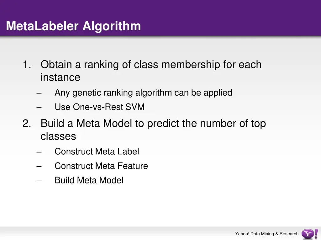 metalabeler algorithm