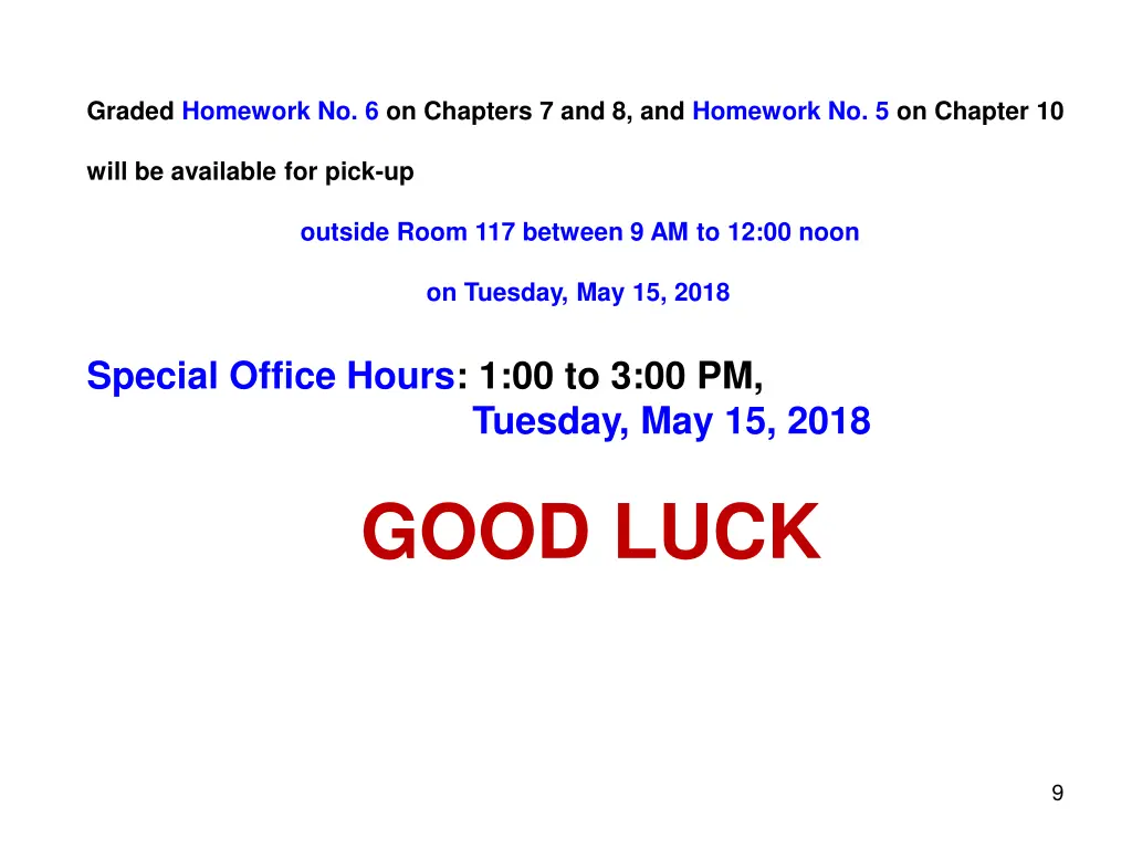 graded homework no 6 on chapters
