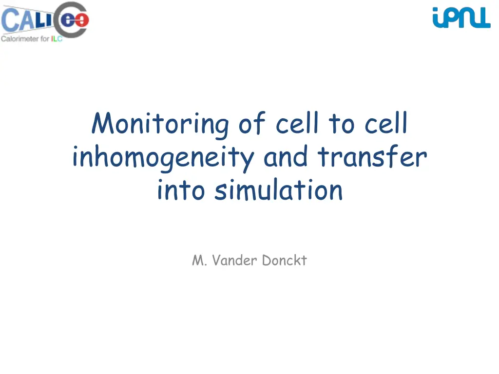 monitoring of cell to cell inhomogeneity