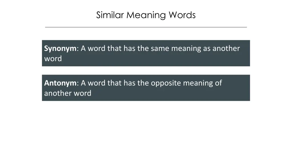 similar meaning words