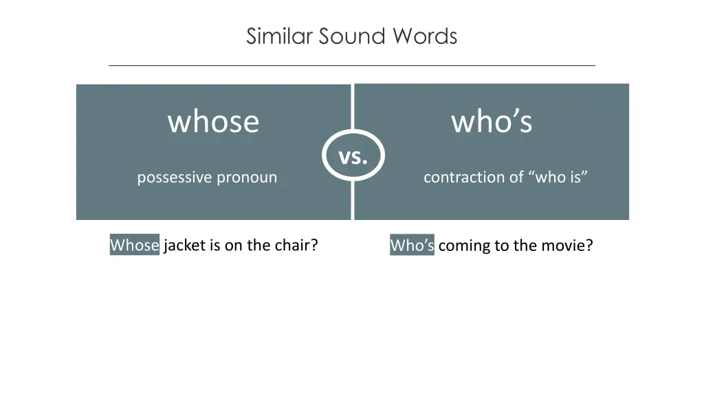 similar sound words 11