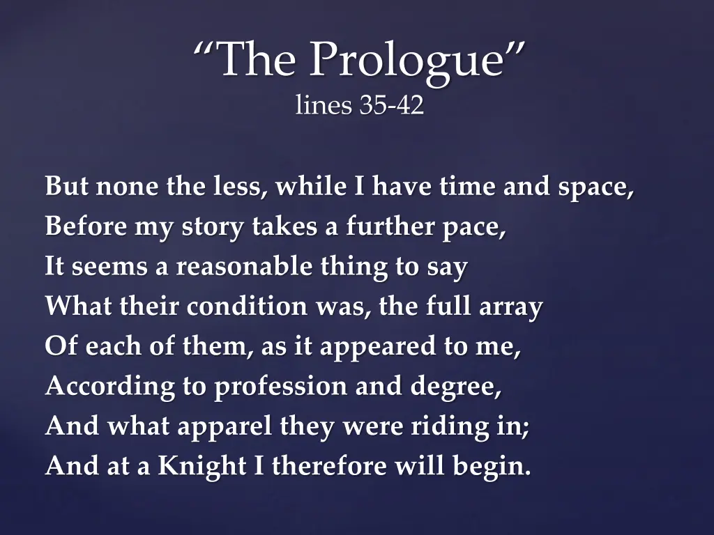 the prologue lines 35 42