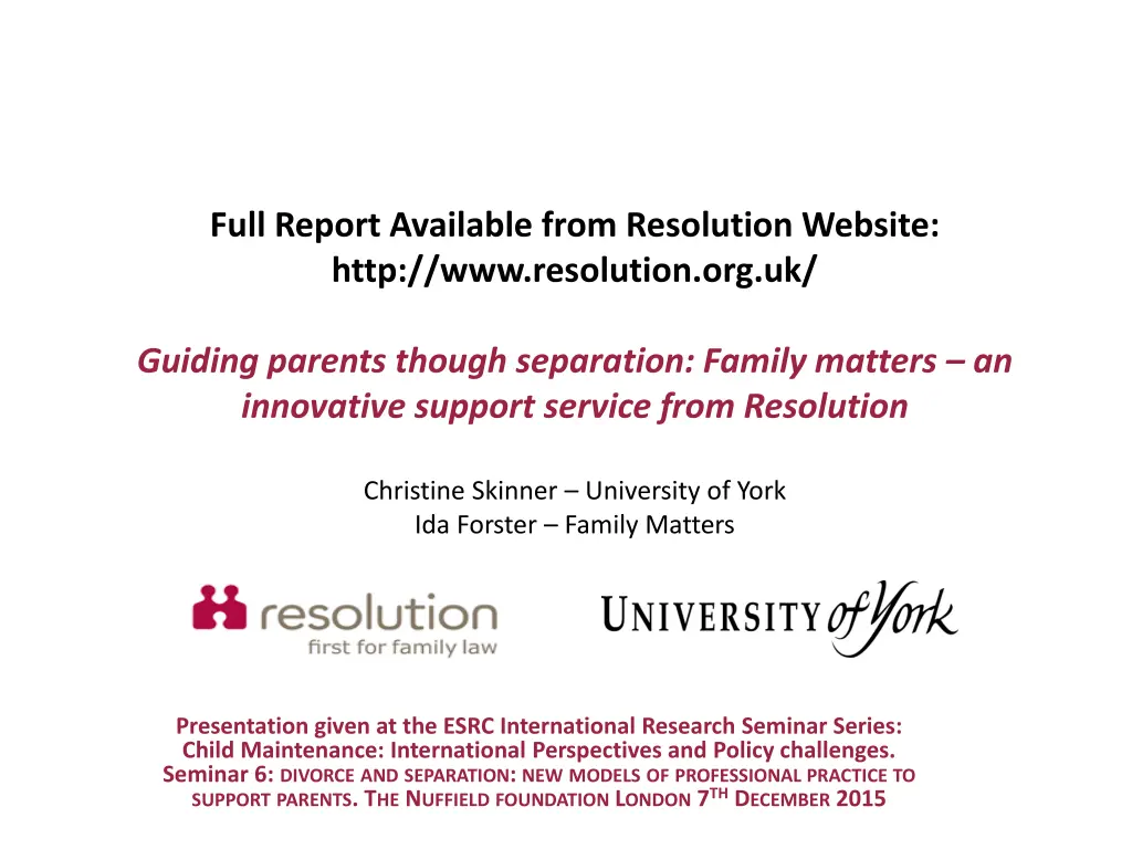 full report available from resolution website