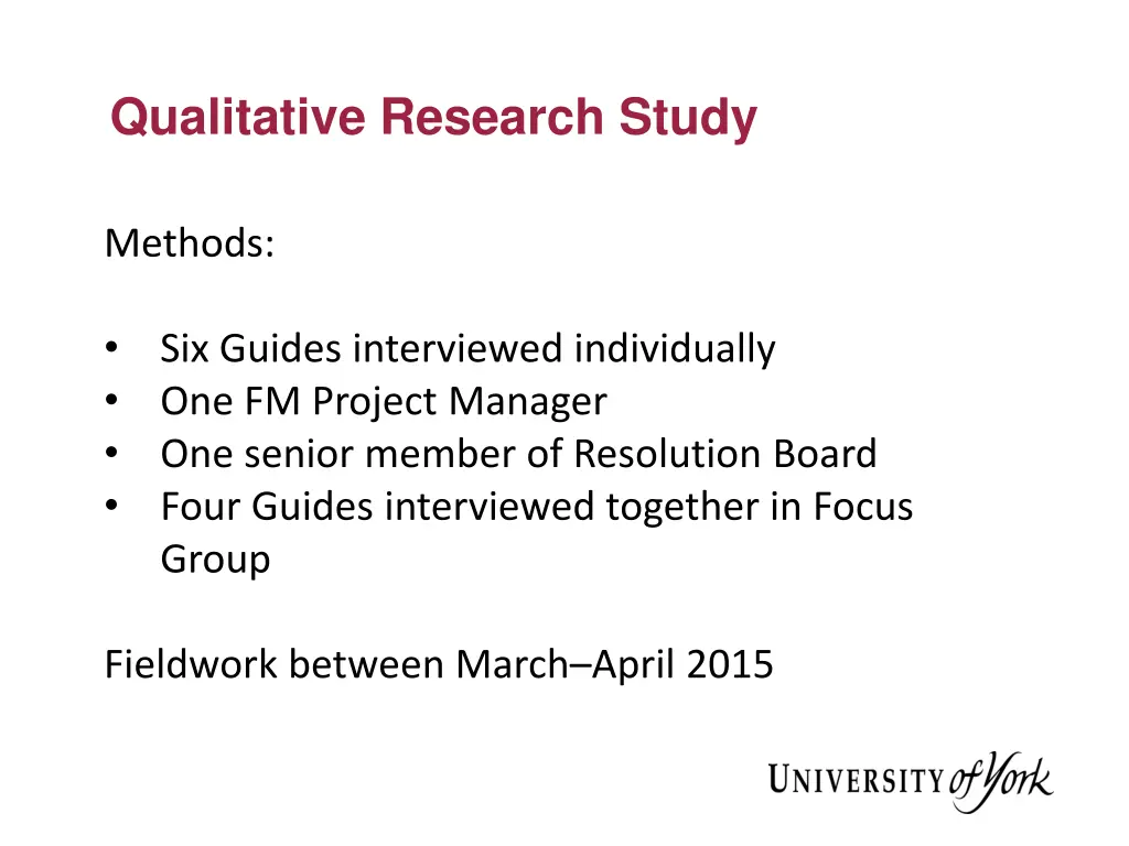 qualitative research study 1