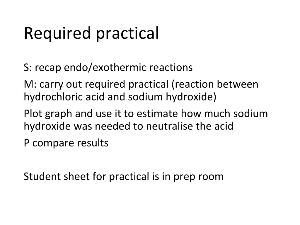 required practical