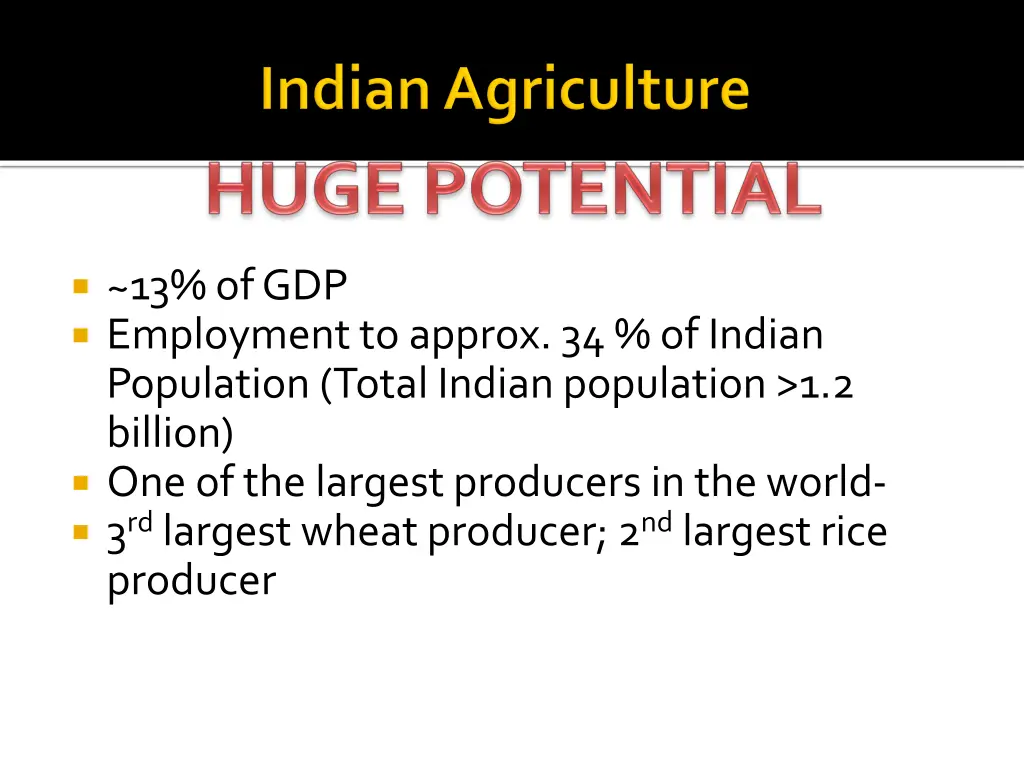 13 of gdp employment to approx 34 of indian