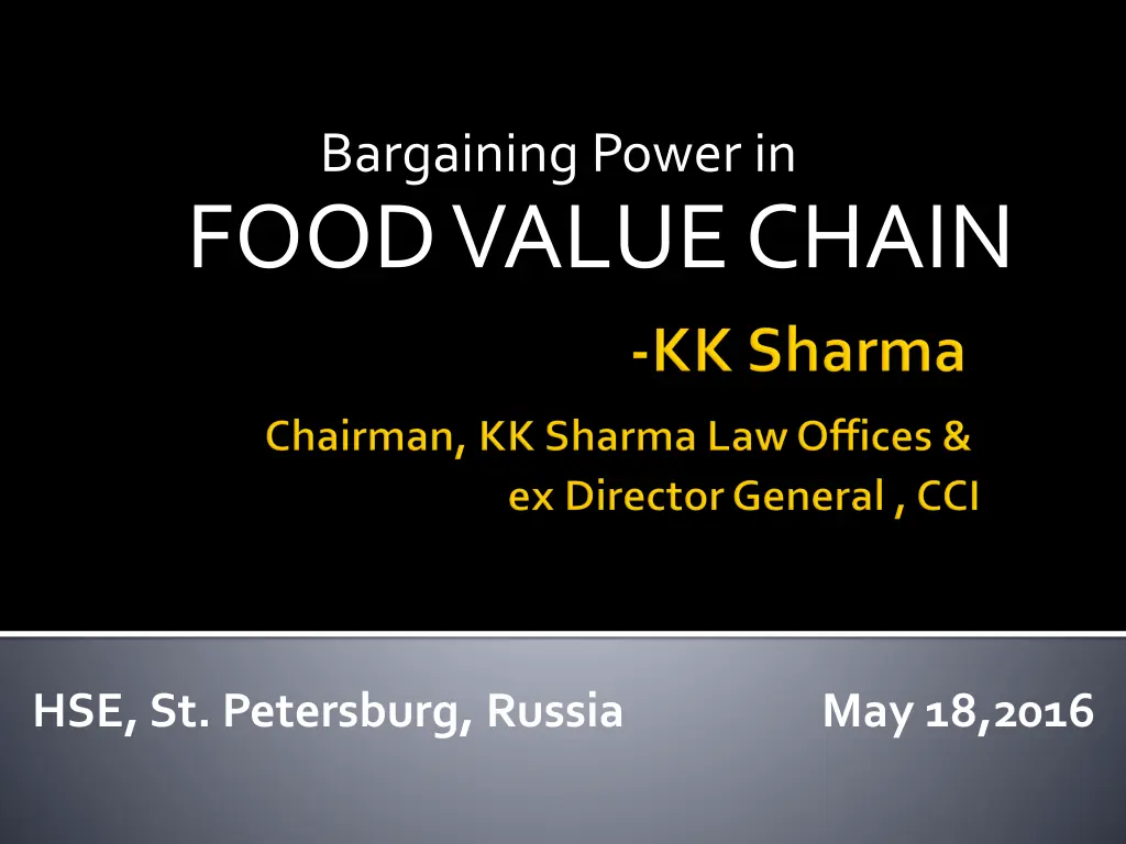 bargaining power in food value chain
