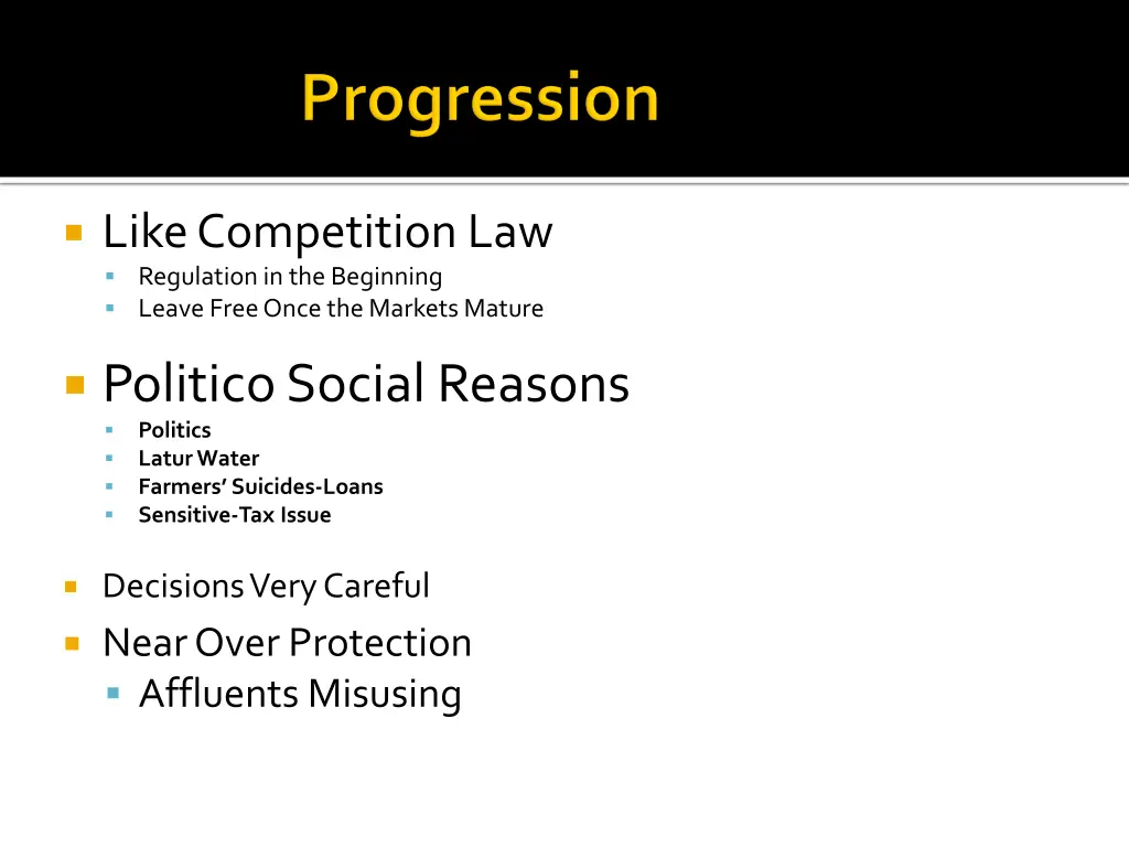 like competition law regulation in the beginning