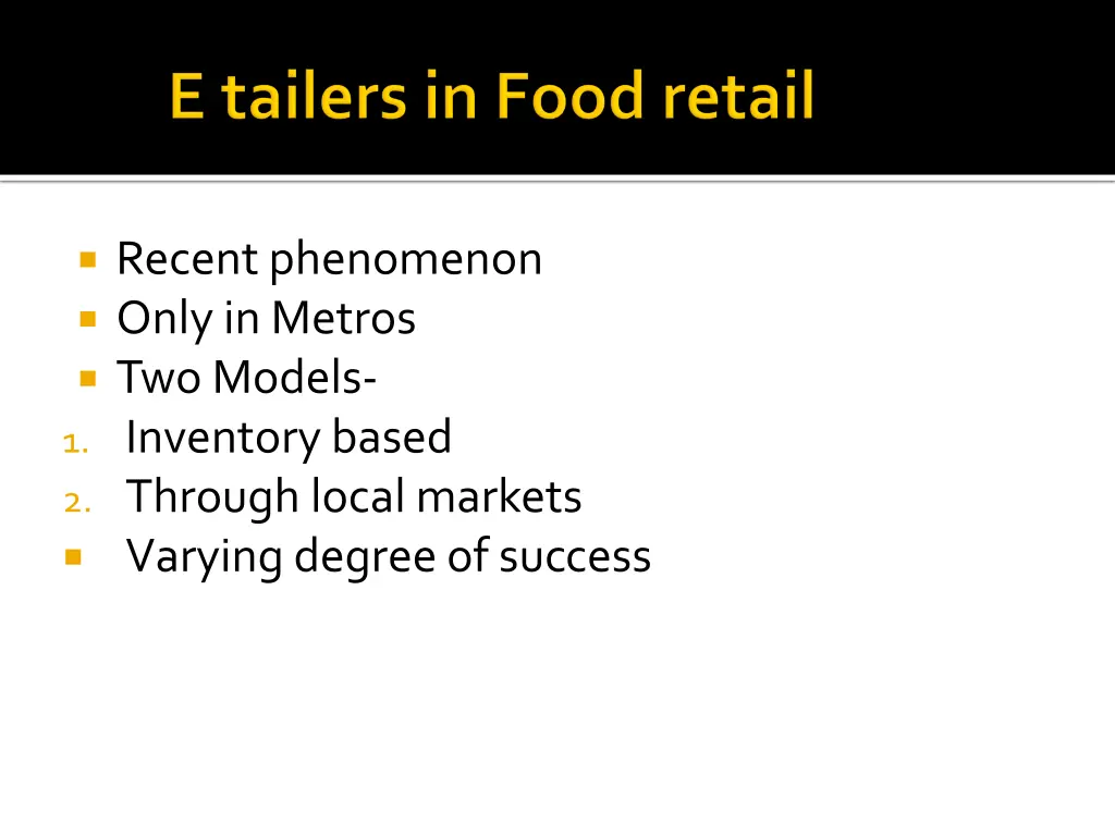 recent phenomenon only in metros two models