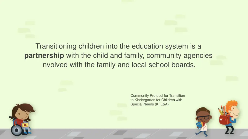 transitioning children into the education system