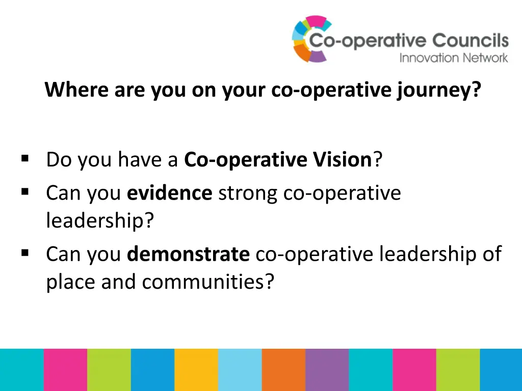 where are you on your co operative journey