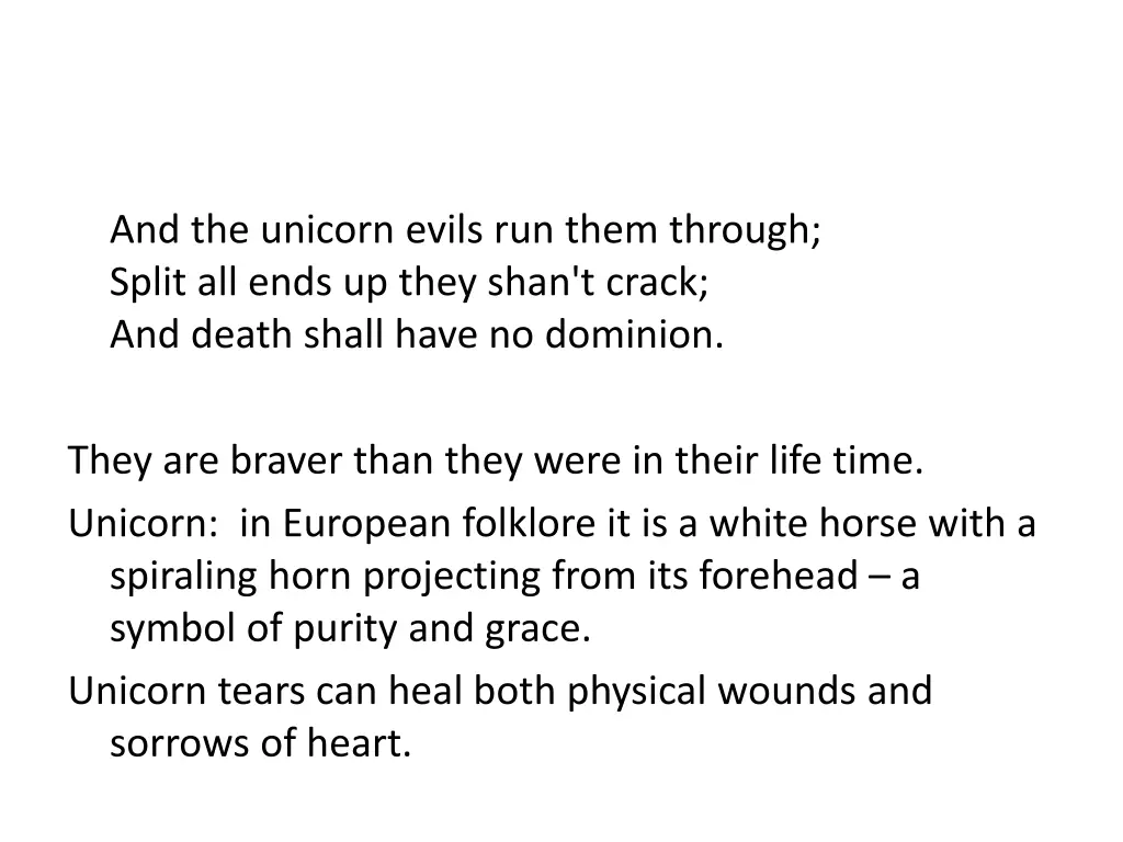 and the unicorn evils run them through split