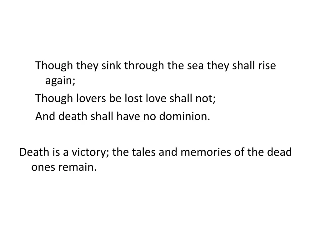 though they sink through the sea they shall rise