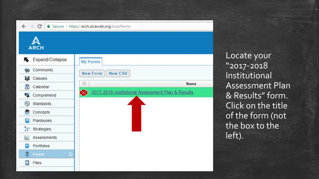locate your 2017 2018 institutional assessment