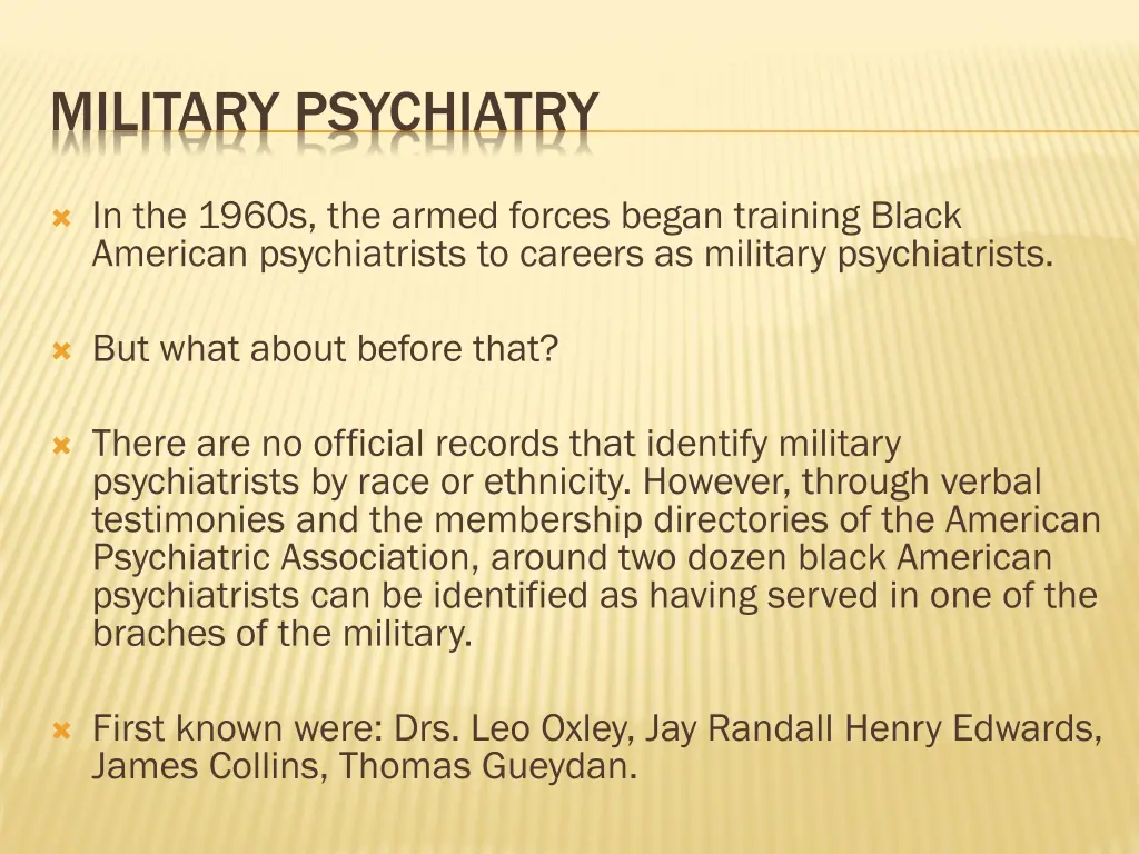 military psychiatry