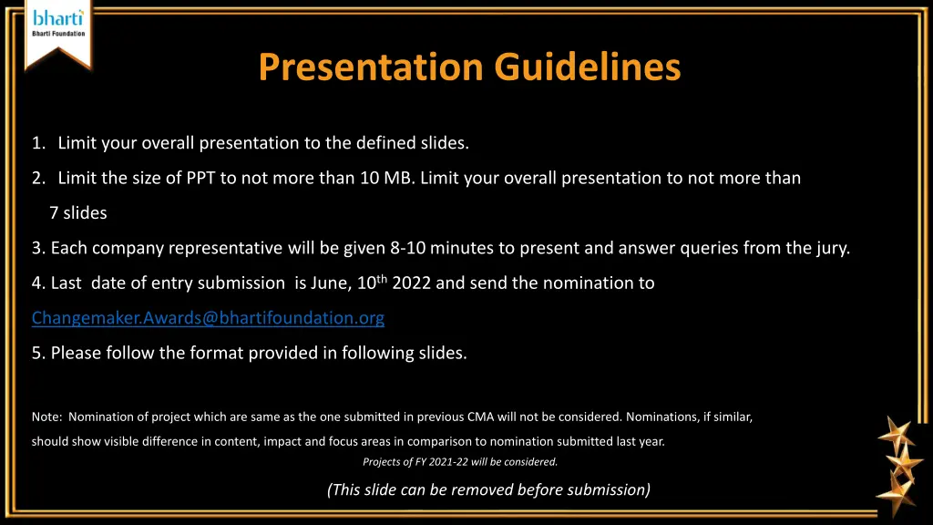 presentation guidelines