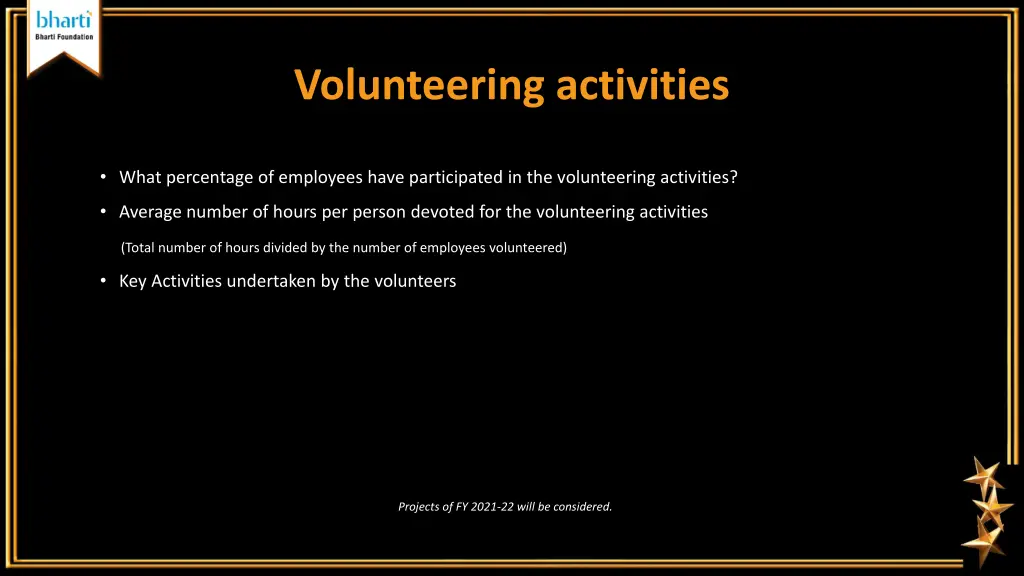 volunteering activities