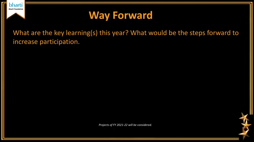 way forward