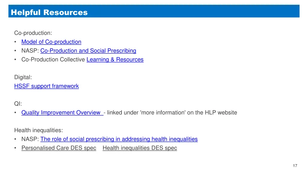 helpful resources