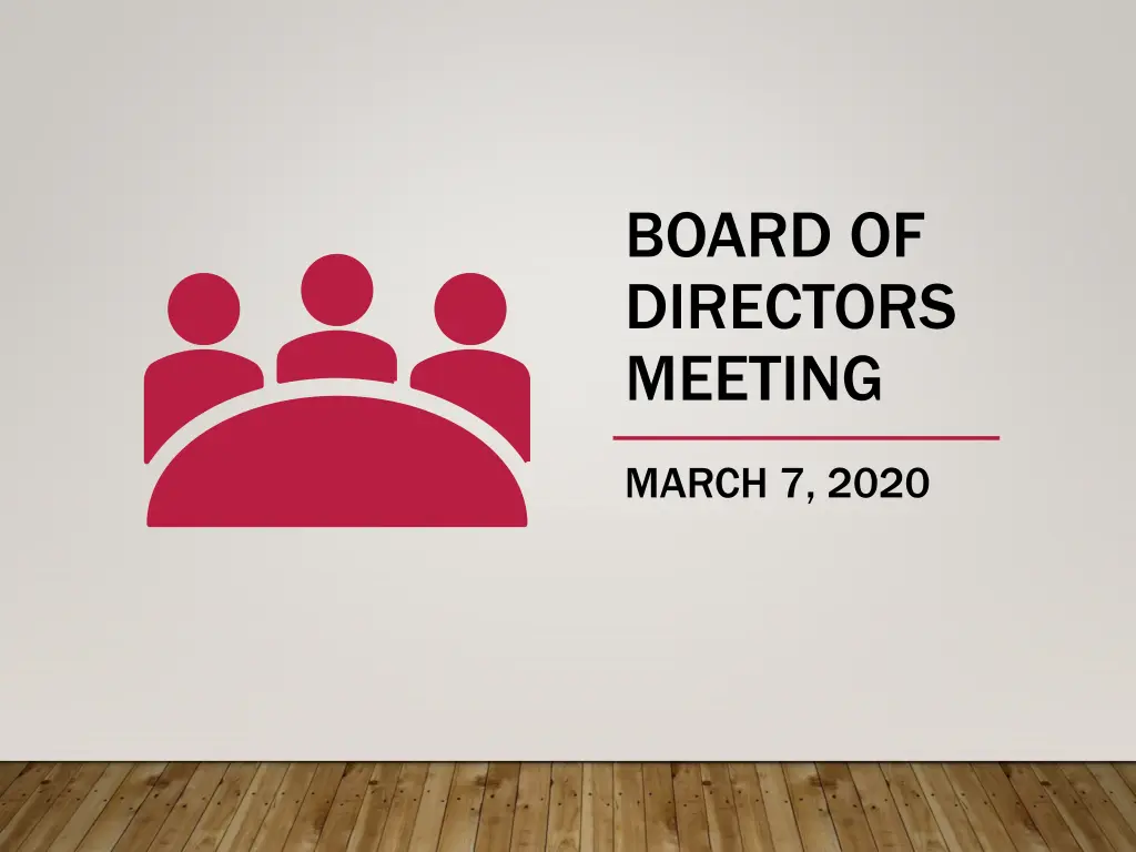 board of directors meeting