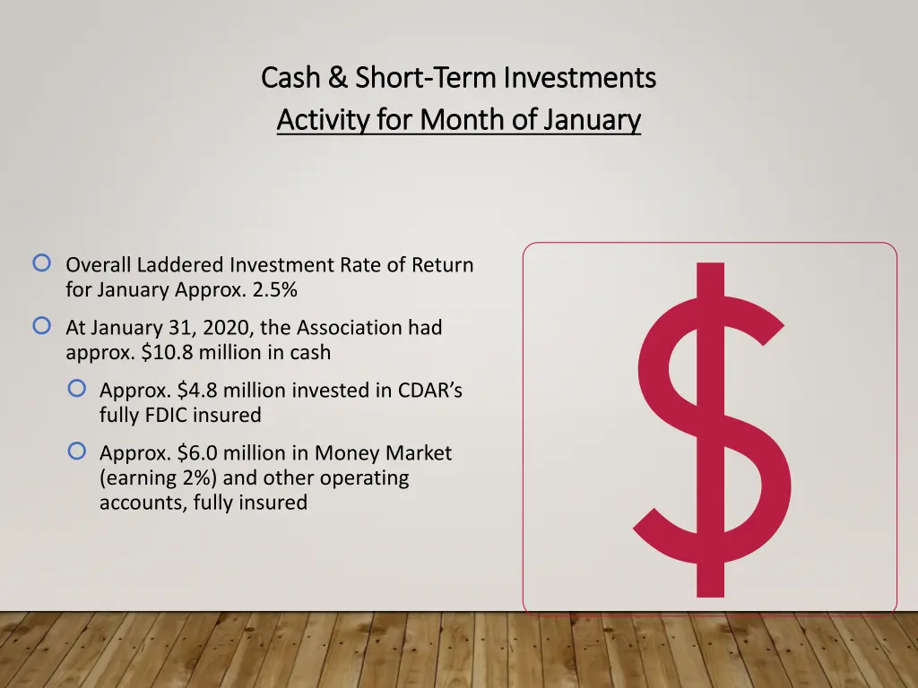cash short cash short term investments term