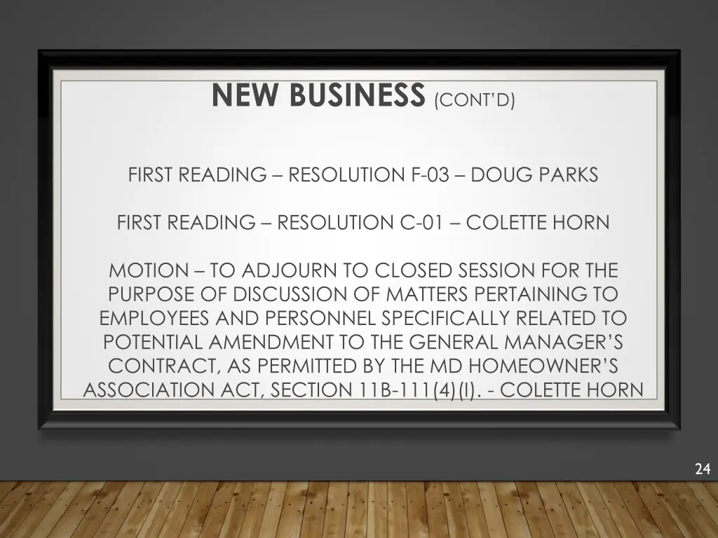 new business cont d