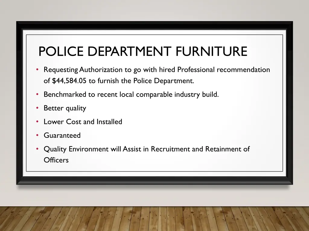 police department furniture