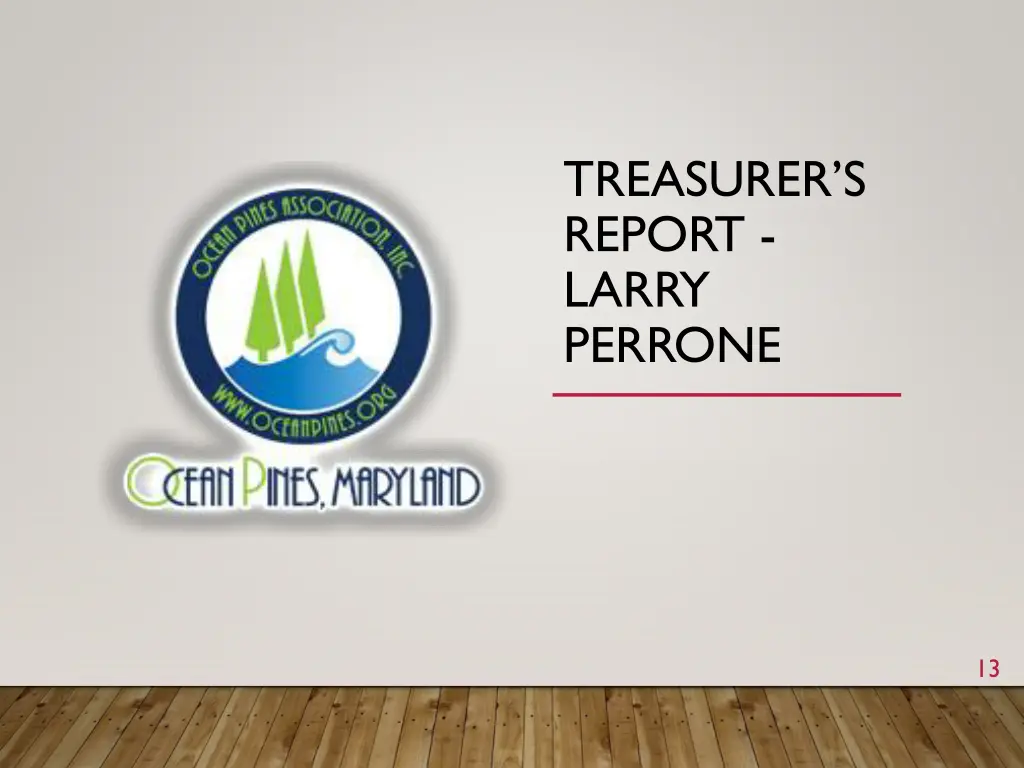 treasurer s report larry perrone