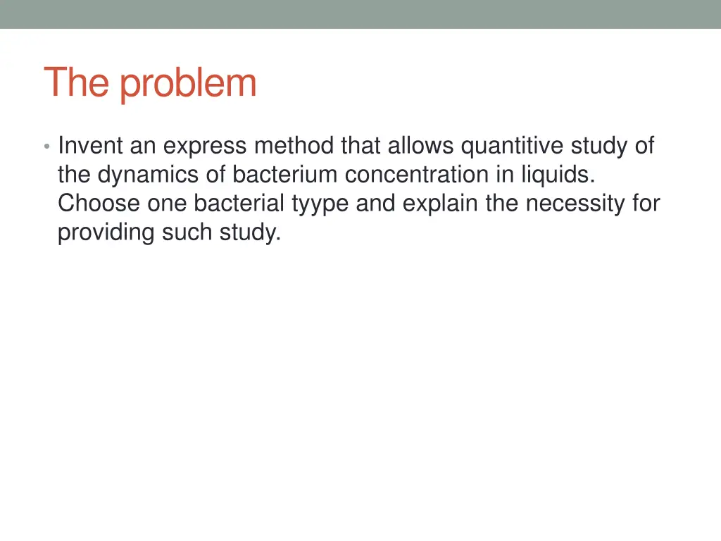the problem