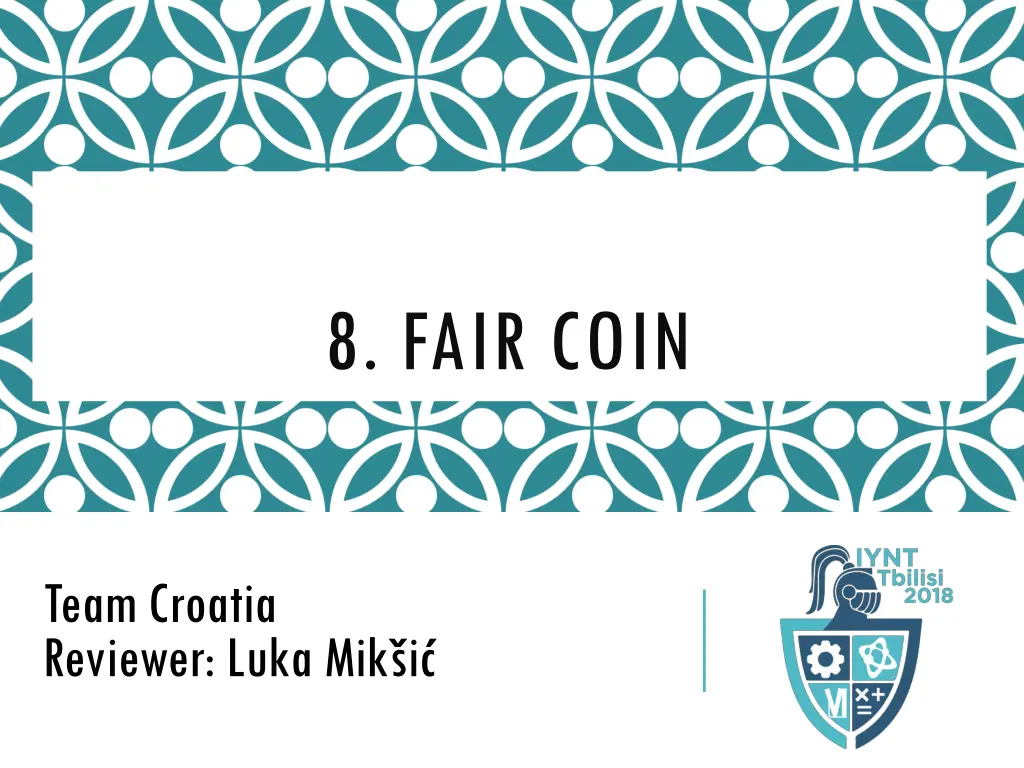 8 fair coin