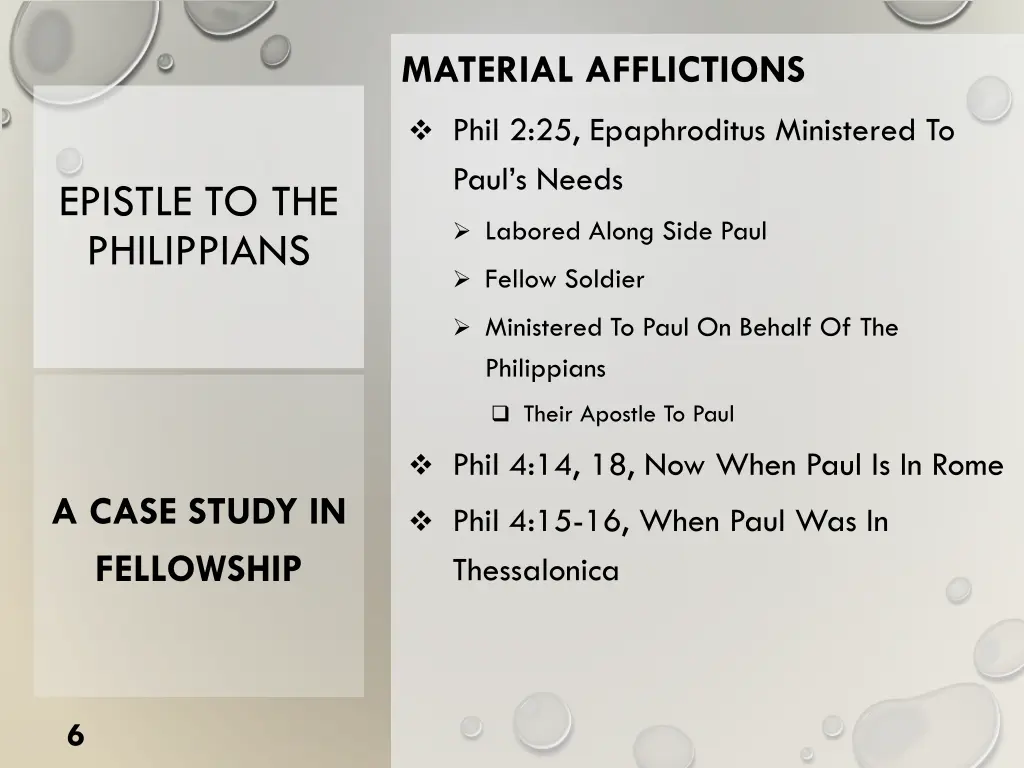 material afflictions
