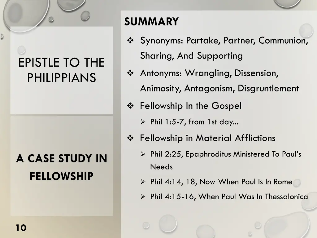 summary