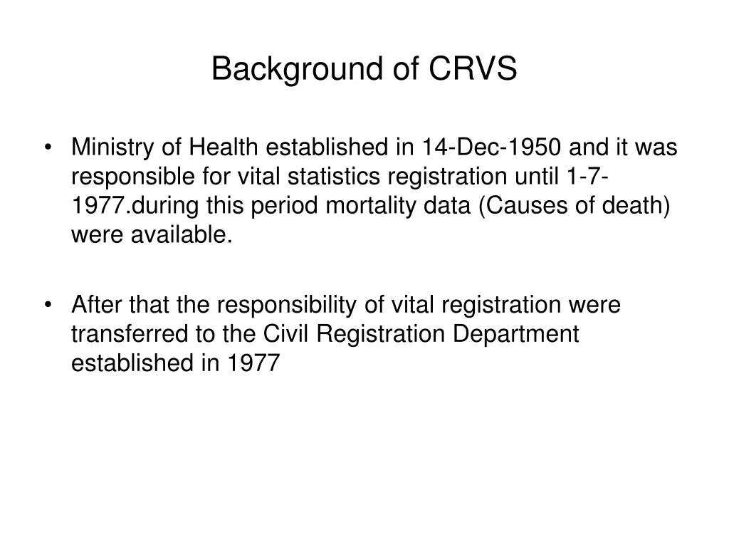 background of crvs