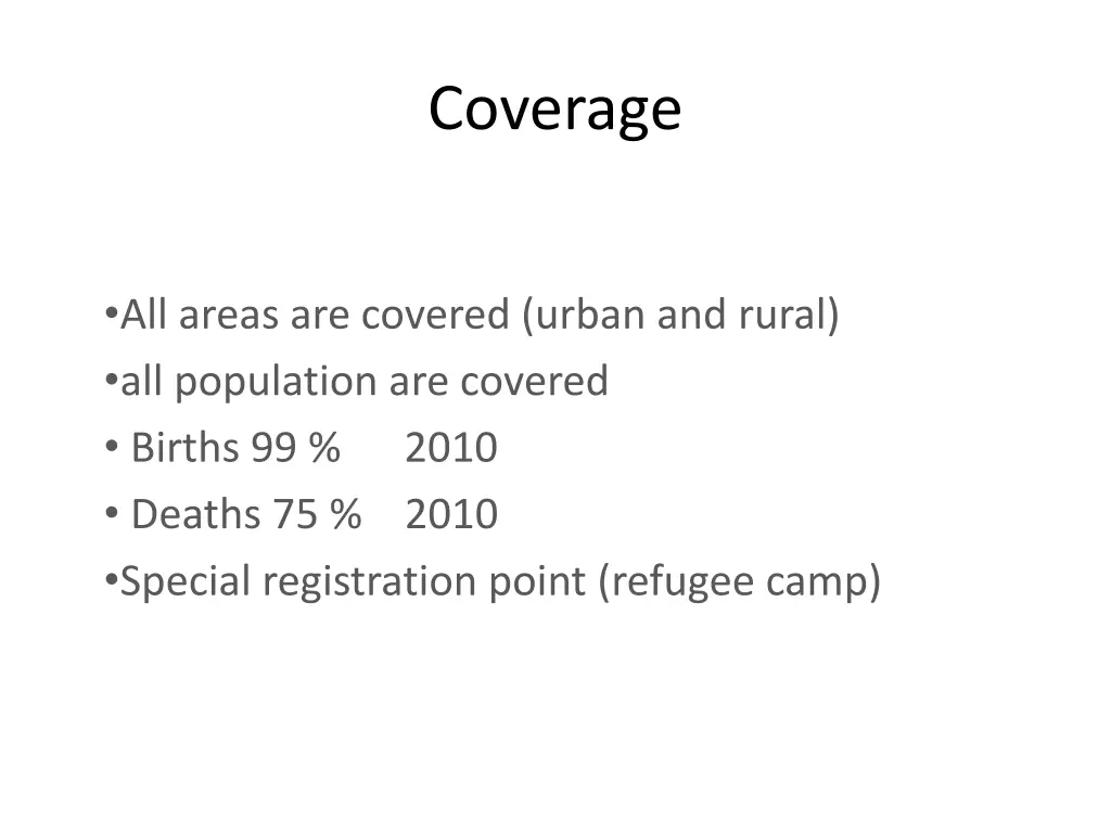 coverage