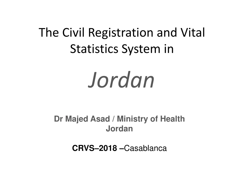 the civil registration and vital statistics
