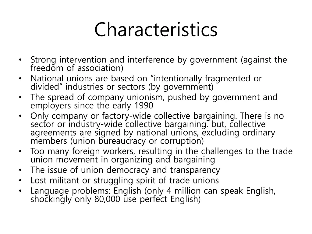 characteristics 2