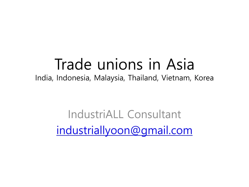 trade unions in asia india indonesia malaysia