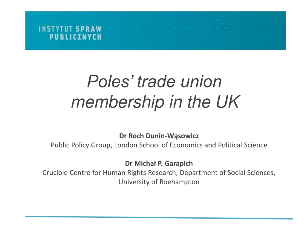 poles trade union membership in the uk