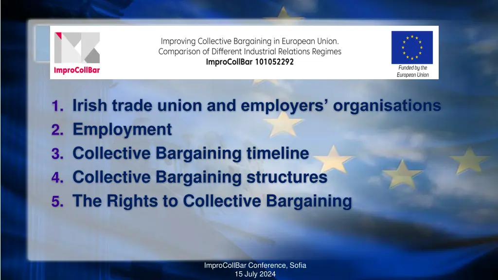 1 irish trade union and employers organisations