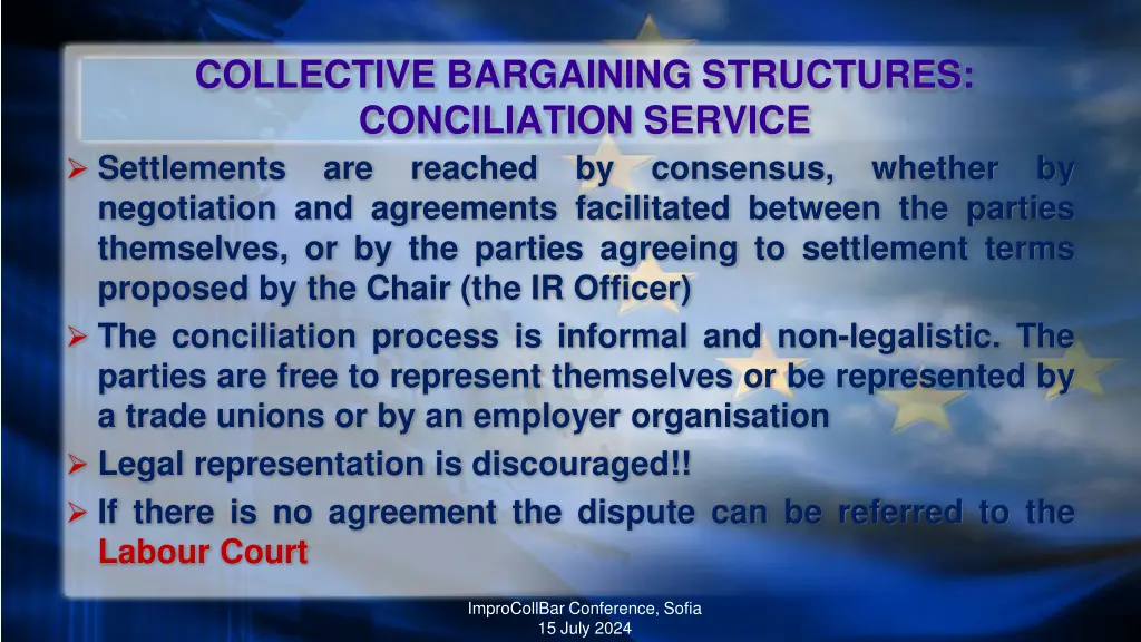 collective bargaining structures conciliation 1