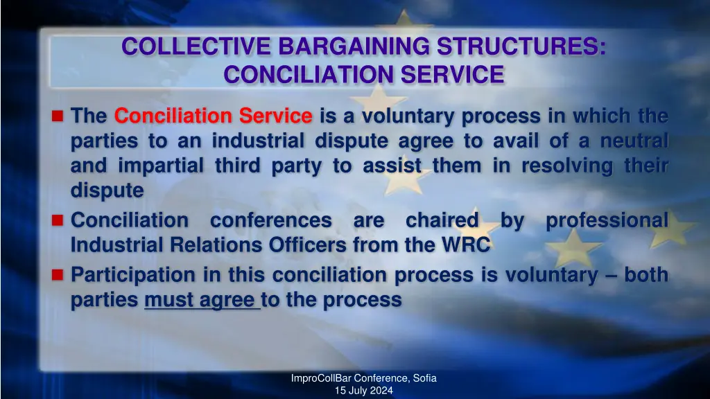 collective bargaining structures conciliation