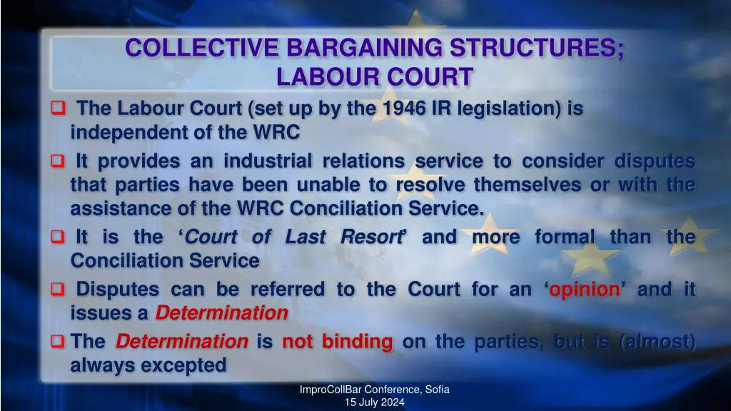 collective bargaining structures labour court