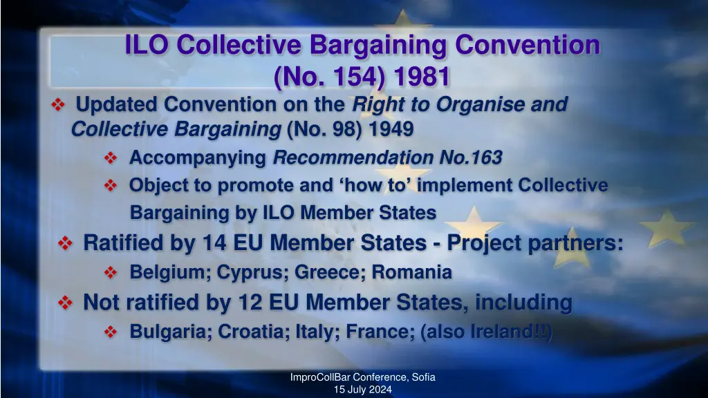 ilo collective bargaining convention no 154 1981