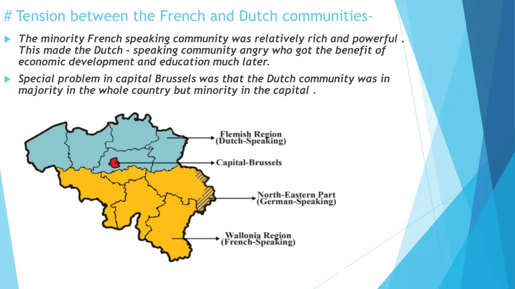 tension between the french and dutch communities