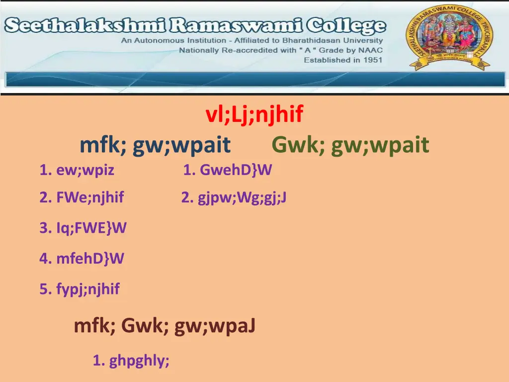 vl lj njhif