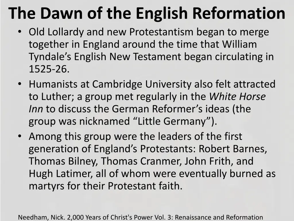 the dawn of the english reformation old lollardy