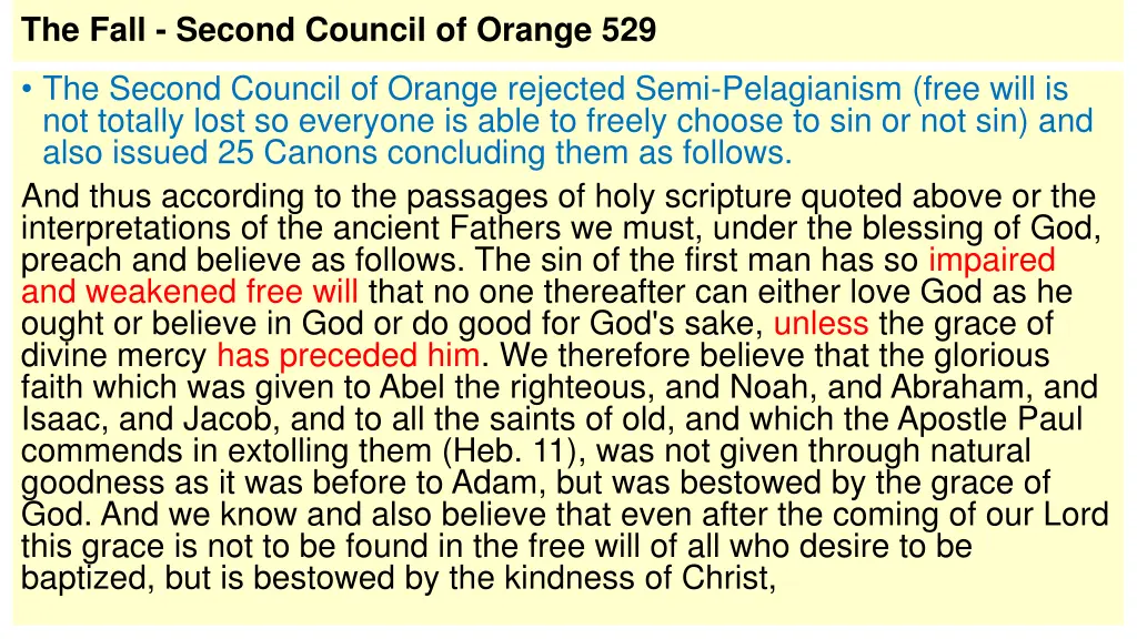 the fall second council of orange 529