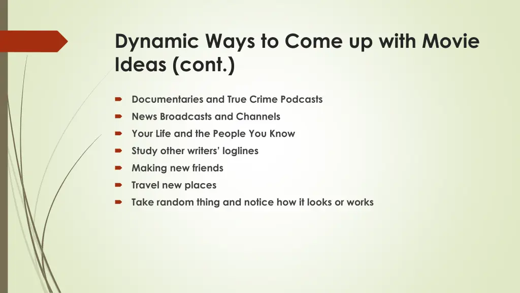 dynamic ways to come up with movie ideas cont 1