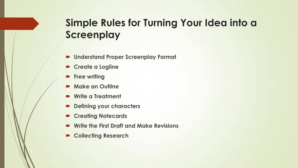 simple rules for turning your idea into